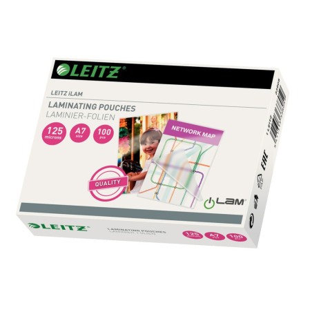 Bolsa de plastificar leitz din a7 125 mc caja de 100 unidades