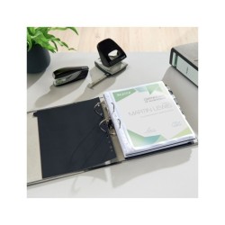 Archivador de palanca leitz co2 neutral carton jaspeado 180 din a4 lomo 80 mm negro