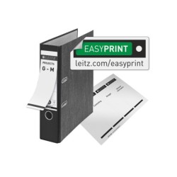 Archivador de palanca leitz co2 neutral carton jaspeado 180 din a4 lomo 80 mm negro