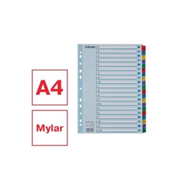 Separador alfabetico esselte cartulina mylar a-z din a4 multitaladro