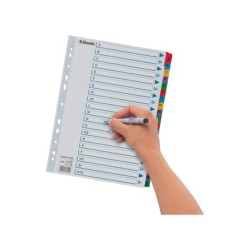 Separador alfabetico esselte cartulina mylar a-z din a4 multitaladro