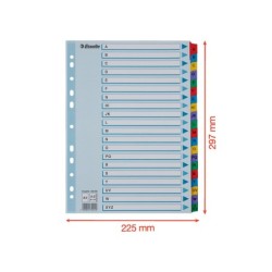 Separador alfabetico esselte cartulina mylar a-z din a4 multitaladro