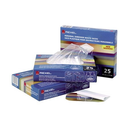 Bolsa de residuos rexel reciclable para destructora as3000 capacidad 175 litros caja de 100 unidades