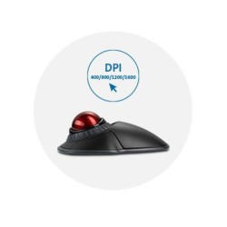 Raton kensington orbit optico trackball inalambrico con anillo desplazamiento color blanco