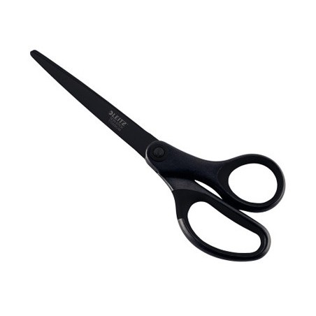 Tijeras leitz premium titanium antiadherente 180 mm color negro