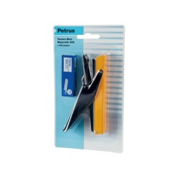 Grapadora petrus majorette de tenaza 205 capacidad 10 hojas  1 caja grapas n 202
