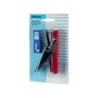 Grapadora petrus majorette de tenaza 205 capacidad 10 hojas  1 caja grapas n 202