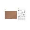 Tablero de anuncios nobo essence corcho marco aluminio 1200x900 mm