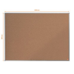 Tablero de anuncios nobo essence corcho marco aluminio 1200x900 mm
