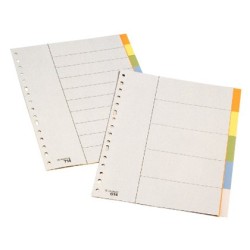 Separador esselte polipropileno juego de 10 separadores folio multitaladro
