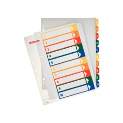 Separador numerico proyecto esselte plastico 1-6 juego de 6 separadores imprimible din a4 multitaladro