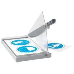 Cizalla de palanca leitz office din a3 base de cristal longitud de corte 457 mm capacidad de corte 15 hojas