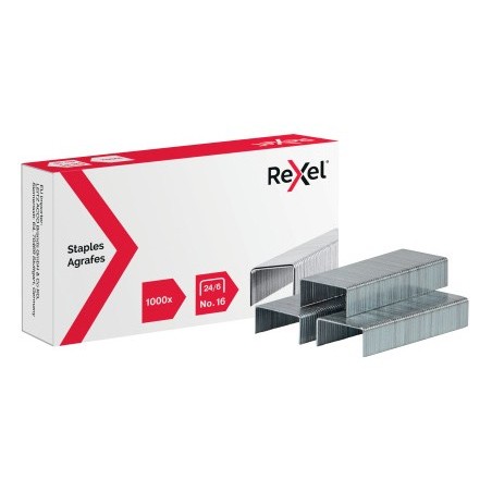 Grapas rexel n 24/6 galvanizada caja de 1000 unidades