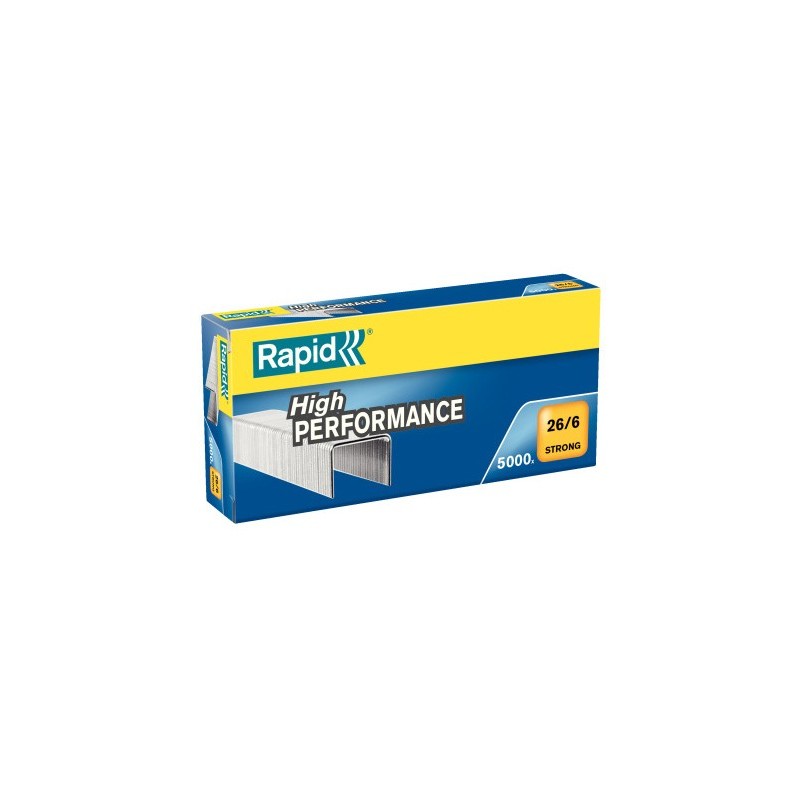 Grapas rapid n 26/6 strong galvanizada caja de 5000 unidades