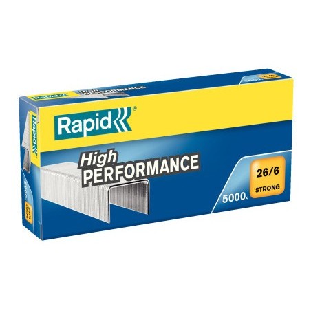 Grapas rapid n 26/6 strong galvanizada caja de 5000 unidades