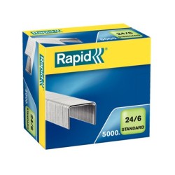 Grapas rapid n 24/6 galvanizada caja de 5000 unidades