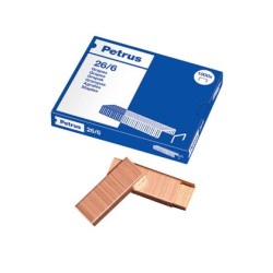 Grapas petrus n 26/6 cobreada caja de 1000 unidades
