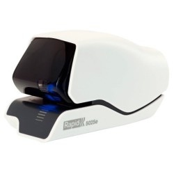 Grapadora rapid electrica 5025e capacidad 25 hojas color blanco usa grapas 5025e