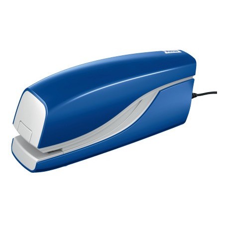 Grapadora petrus electrica e-110 contactless azul capacidad 10 hojas usa grapas n 10