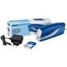 Grapadora petrus electrica e-110 contactless azul capacidad 10 hojas usa grapas n 10