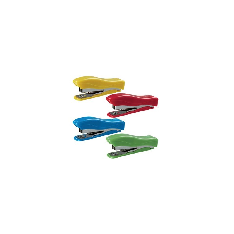 Grapadora petrus liliput 200 capacidad 12 hojas  1 caja grapas 23/6 colores surtidos