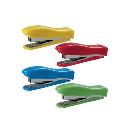 Grapadora petrus liliput 200 capacidad 12 hojas  1 caja grapas 23/6 colores surtidos