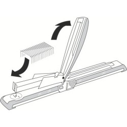 Grapadora petrus 600 brazo largo capacidad 40 hojas color gris/negro usa grapas 22/6 24/6-8 y 26/6-8
