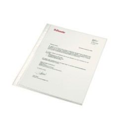 Funda multitaladro esselte din a4 80 mc polipropileno cristal 80 mc caja de 100 unidades