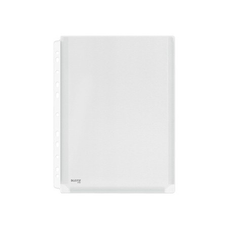 Funda multitaladro leitz con fuelle din a4 con refuerzo 170 mc cristal pack de 10 unidades