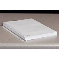 Funda multitaladro leitz con fuelle din a4 con refuerzo 170 mc cristal pack de 10 unidades