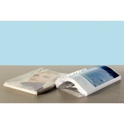 Funda multitaladro leitz con fuelle din a4 con refuerzo 170 mc cristal pack de 10 unidades