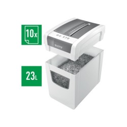 Destructora de documentos leitz iq slim home office 150 capacidad de corte 10 hojas destruye grapas y clips