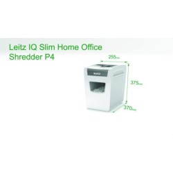 Destructora de documentos leitz iq slim home office 150 capacidad de corte 10 hojas destruye grapas y clips