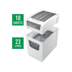 Destructora de documentos leitz iq slim home office 150 capacidad de corte 10 hojas destruye grapas y clips