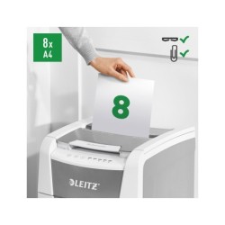 Destructora de documentos leitz iq auto 100 capacidad de corte 100 hojas destruye grapas y clips