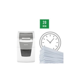 Destructora de documentos leitz iq auto 100 capacidad de corte 100 hojas destruye grapas y clips