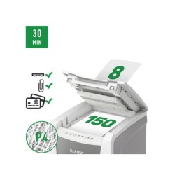 Destructora de documentos leitz iq auto office 150 capacidad de corte 150 hojas destruye grapas y clips