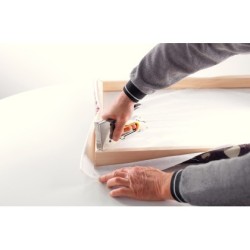Grapadora rapid clavadora pro r23e metalica cromada usa grapas n 13