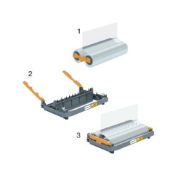 Repuesto para plastificadora gbc foton din a4 75 micras bobina 56,4 mt brillo