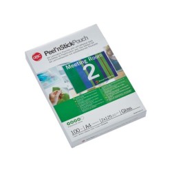 Bolsa de plastificar gbc din a4 2x125 micras autoadhesiva caja de 100 unidades