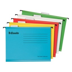 Carpeta colgante esselte din a4 lomo v kraft pack de 10 unidades colores surtidos