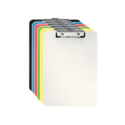 Portanotas esselte vivida din a4 plastico translucido con pinza colores surtidos