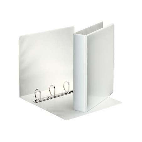 Carpeta canguro esselte basica 4 anillas mixtas 40 mm din a4 plastico color blanco