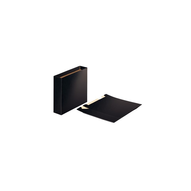 Caja archivador esselte folio lomo 75 mm color negro brillante