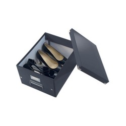 Caja almacenamiento leitz click&store wow carton reciclado color negro 281x200x369 mm