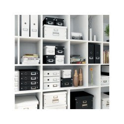 Caja almacenamiento leitz click&store wow carton reciclado color negro 281x200x369 mm