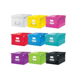 Caja almacenamiento leitz click&store wow carton reciclado color blanco 281x200x369 mm