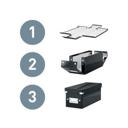 Caja almacenamiento leitz click&store wow carton reciclado color blanco 281x200x369 mm