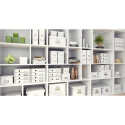 Caja almacenamiento leitz click&store wow carton reciclado color blanco 281x200x369 mm