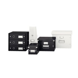 Fichero cd leitz click&store carton plastificado capacidad 30 cd color negro 143x147x352 mm